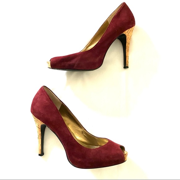 Guess Marciano Suede Peeptoe Heels - Picture 6 of 9